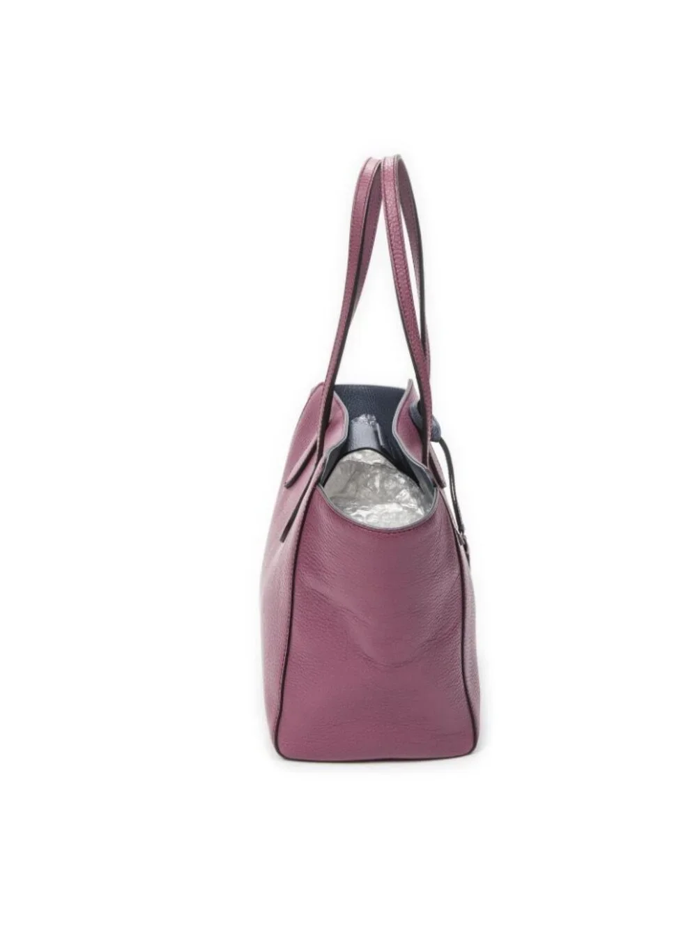 Gucci Small Swing Tote Purple Grain Calf Skin Leather